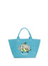 Ganni Blue Recycled Cotton Shoulder Bag