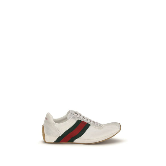 Gucci White Polyester Athletic Sneakers