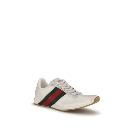Gucci White Polyester Athletic Sneakers