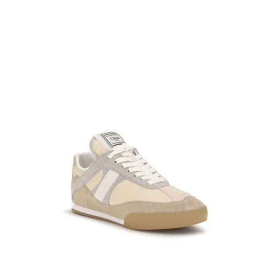 Chloé Beige Calf Leather Bos Taurus Athletic Sneakers