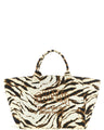 Ganni Beige Recycled Cotton Tote Bag