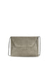 Brunello Cucinelli Gray Calf Leather Bos Taurus Clutch Bag