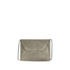 Brunello Cucinelli Gray Calf Leather Bos Taurus Clutch Bag