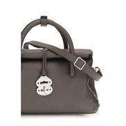 Zanellato Brown Calf Leather Bos Taurus Shoulder Bag