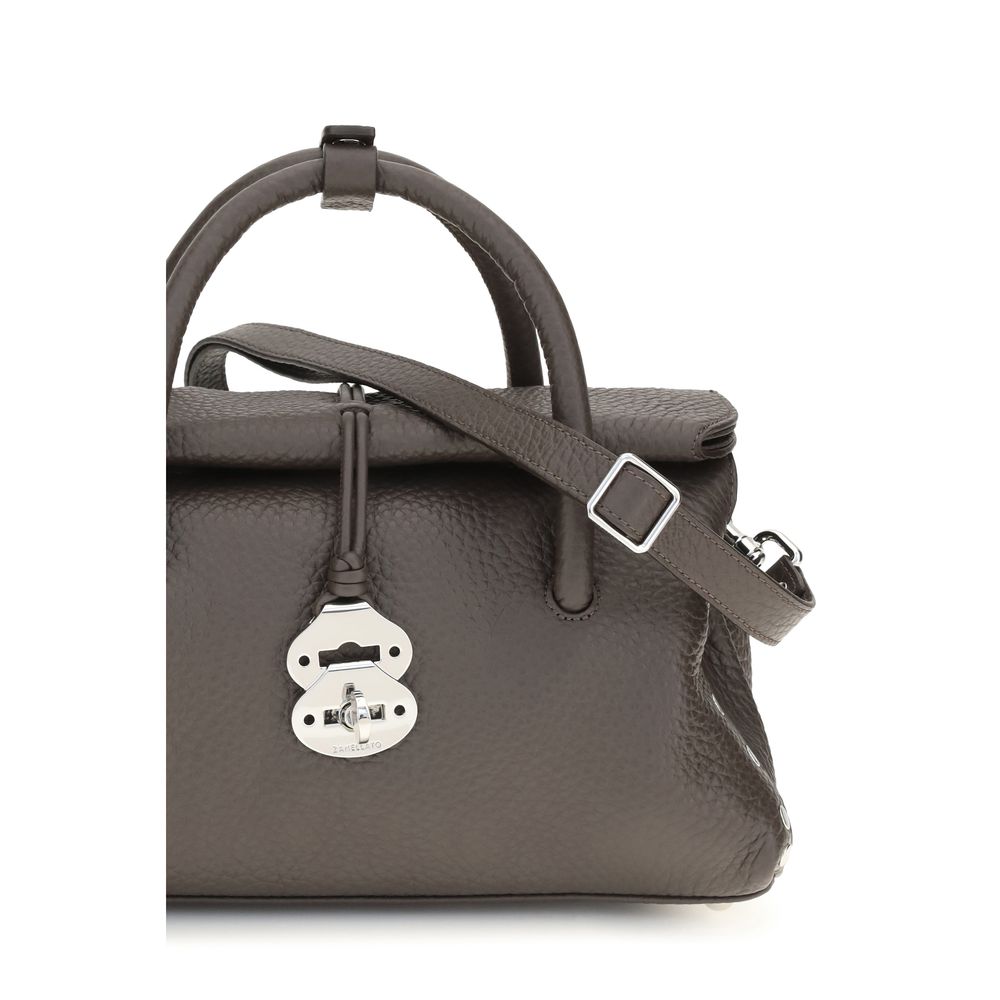 Zanellato Brown Calf Leather Bos Taurus Shoulder Bag