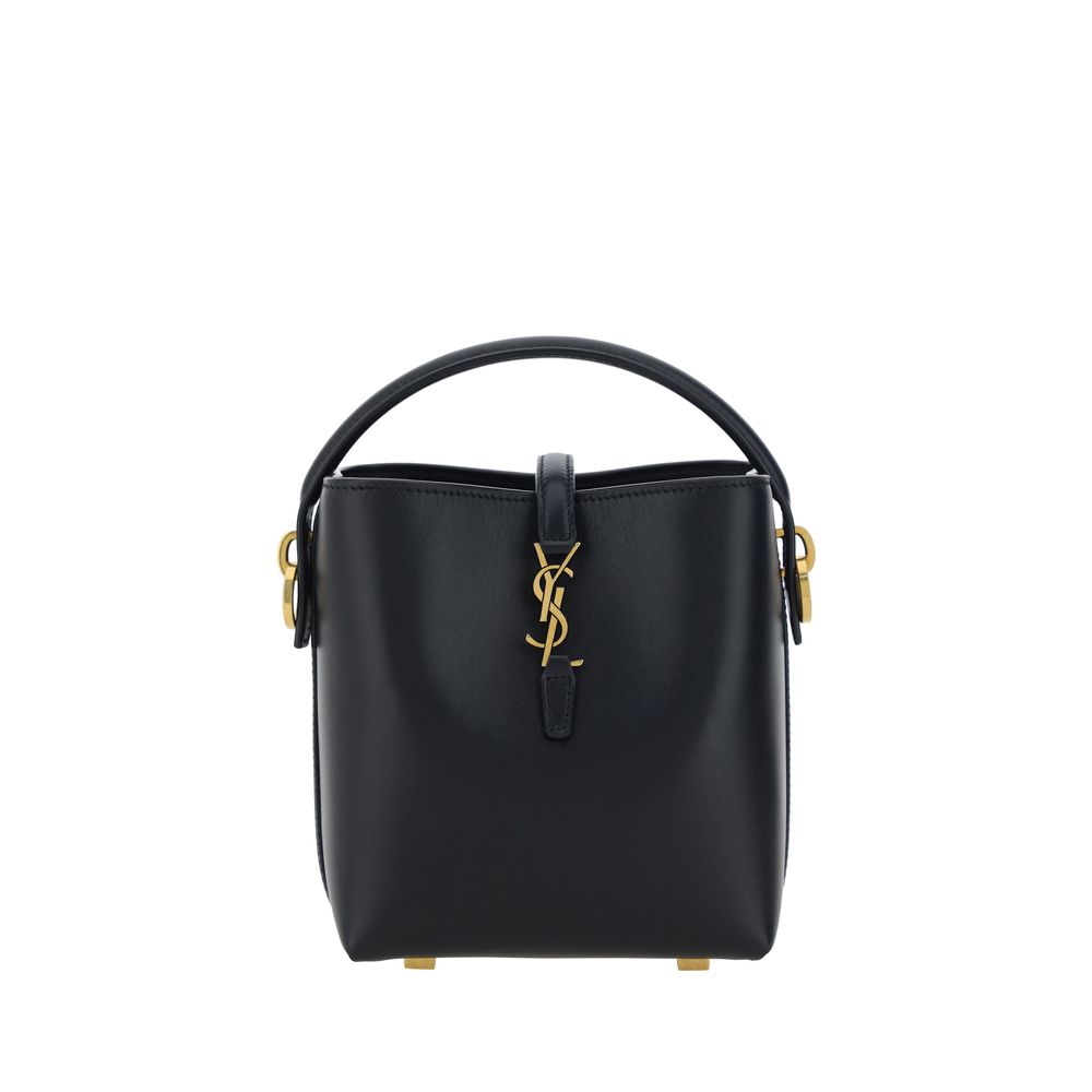 Saint Laurent Black Calf Leather Bos Taurus Shoulder Bag