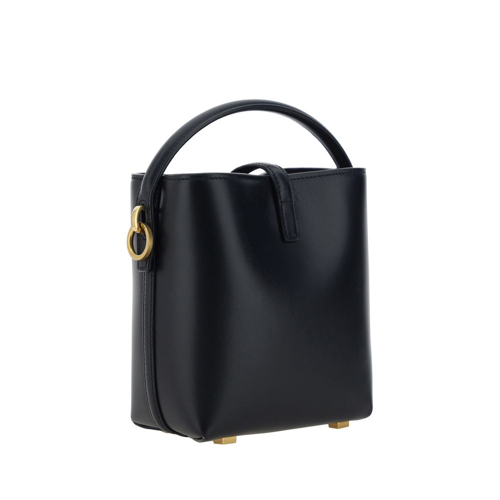 Saint Laurent Black Calf Leather Bos Taurus Shoulder Bag