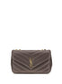 Saint Laurent Loulou Small Gray Quilted Lambskin Shoulder Bag
