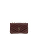 Saint Laurent Loulou Small Bordeaux Quilted Lambskin Shoulder Bag