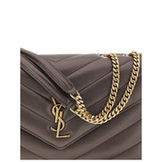 Saint Laurent Loulou Small Gray Quilted Lambskin Shoulder Bag