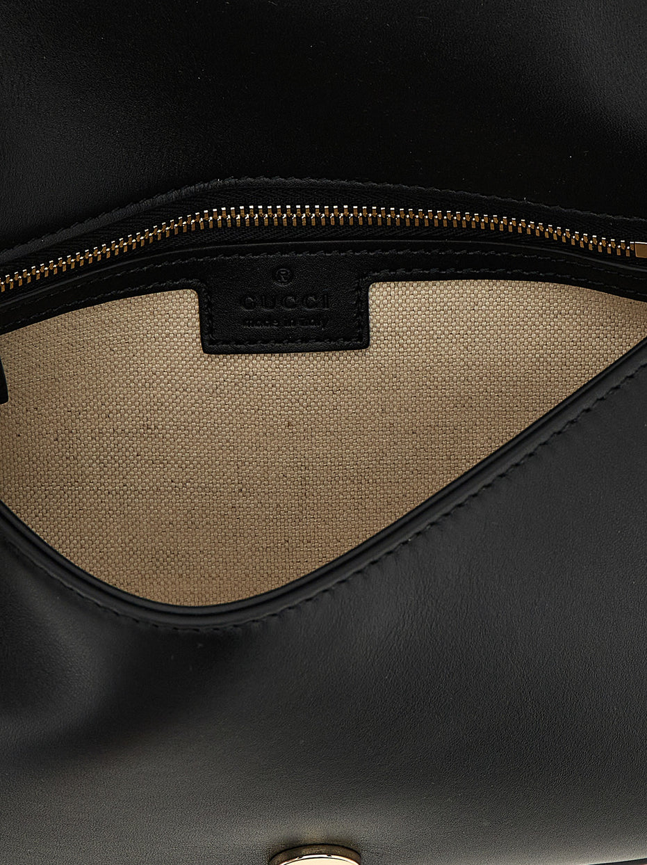 Gucci Blondie Medium Black Leather Shoulder Bag