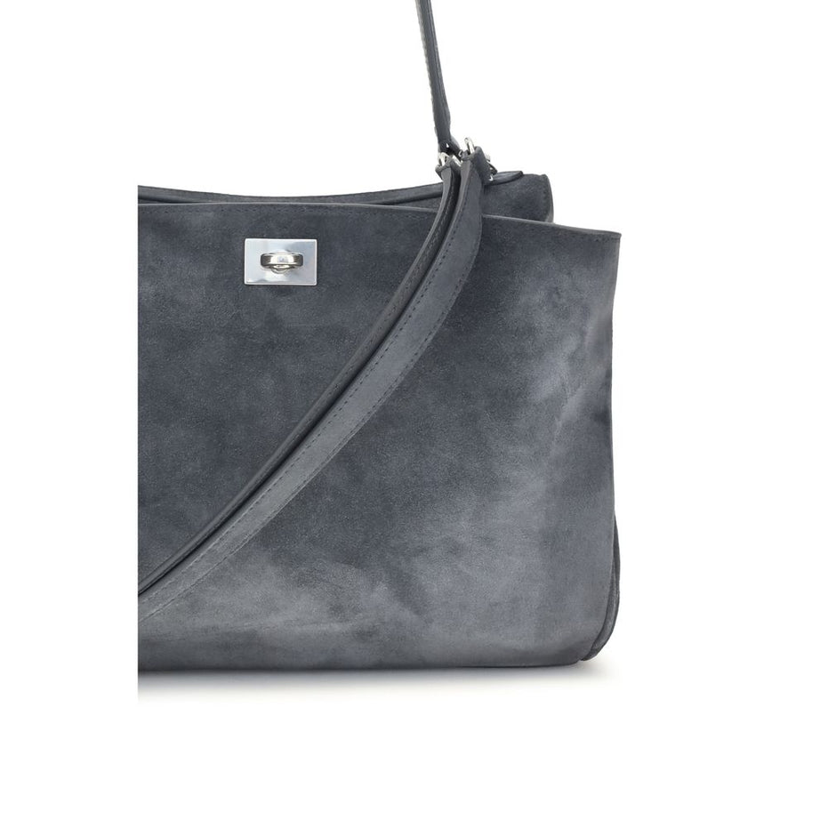Balenciaga Rodeo Small Gray Leather Top Handle Bag