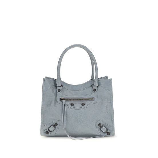 Balenciaga Le City Mini Blue Lambskin Top Handle Bag
