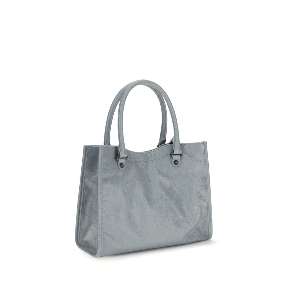 Balenciaga Le City Mini Blue Lambskin Top Handle Bag