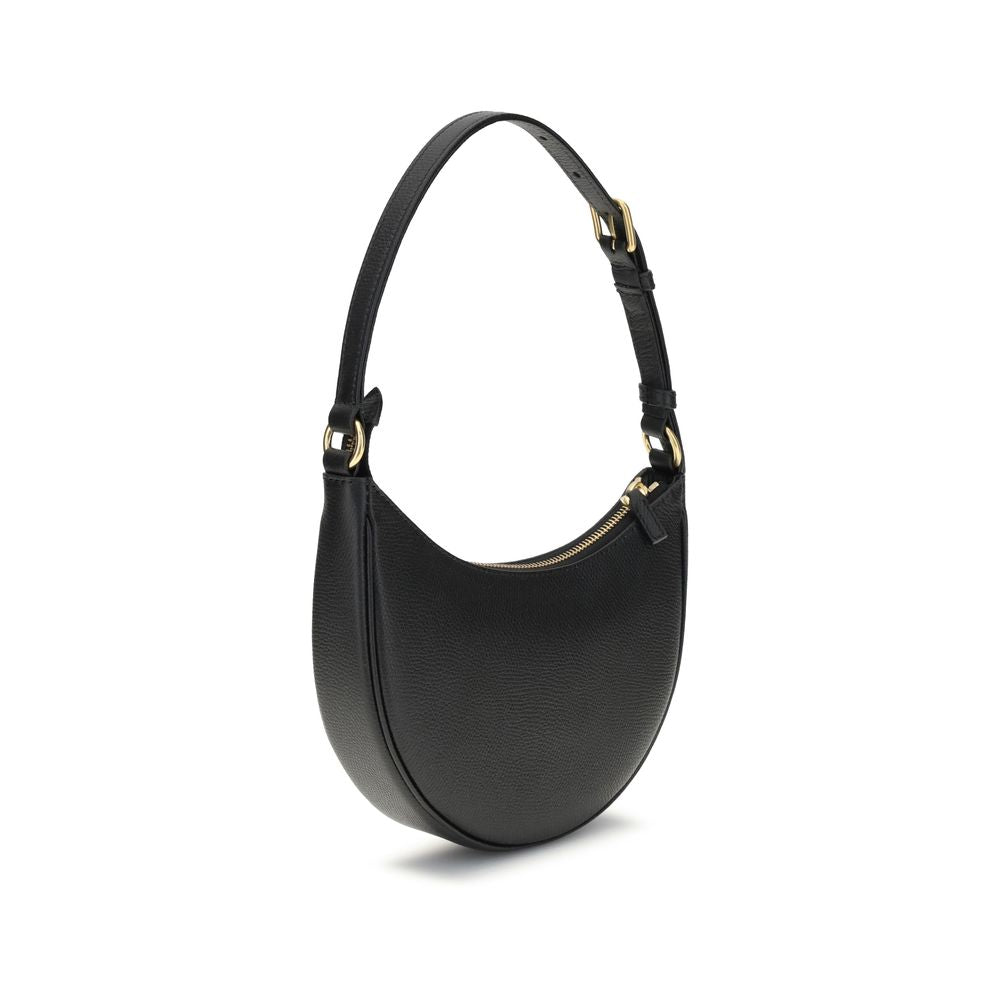 Valentino Garavani VLogo Signature Mini Black Leather Hobo Bag
