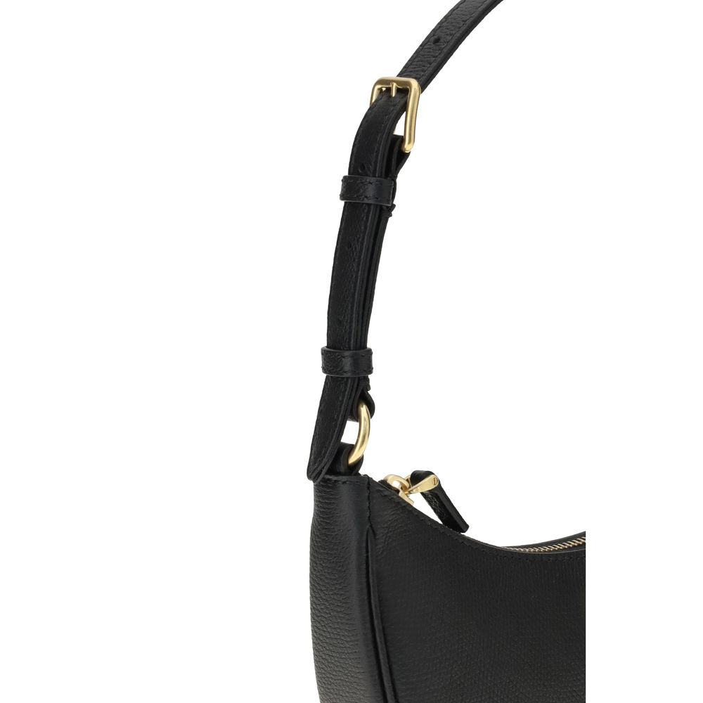 Valentino Garavani VLogo Signature Mini Black Leather Hobo Bag