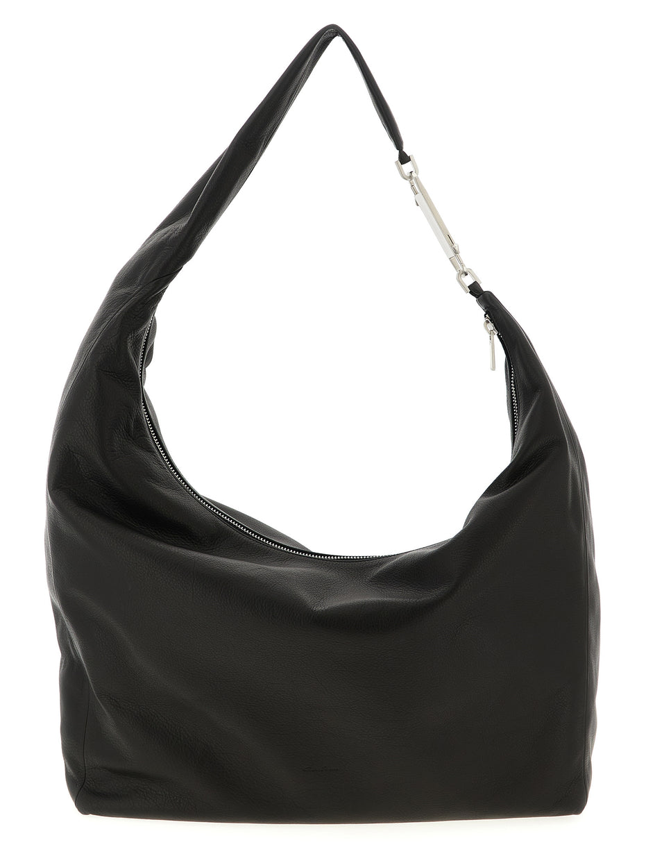 Rick Owens Gemini Black Leather Shoulder Bag