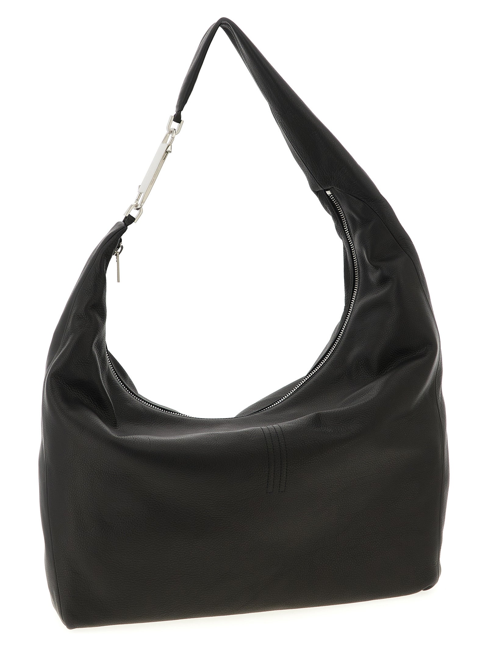 Rick Owens Gemini Black Leather Shoulder Bag