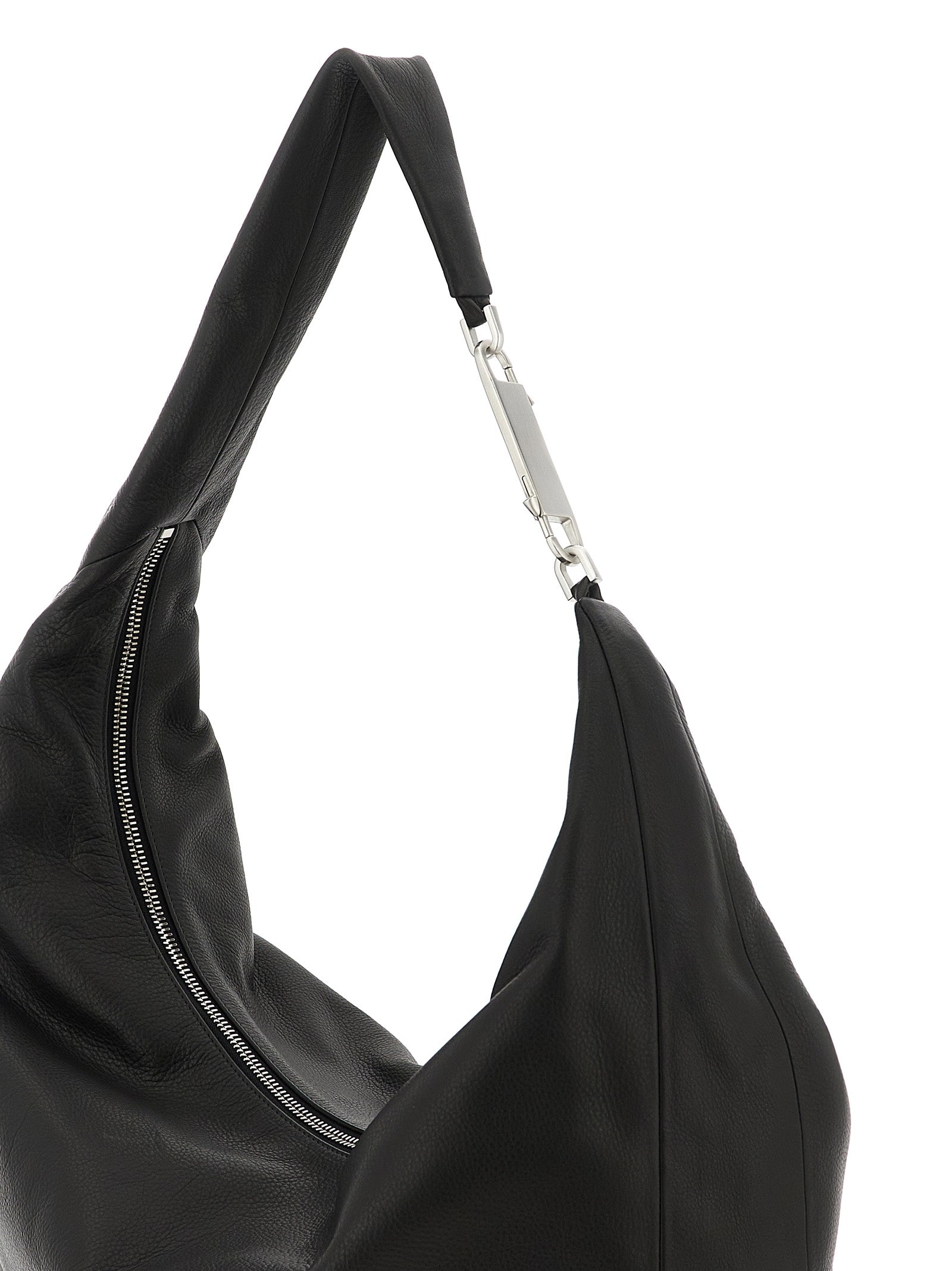 Rick Owens Gemini Black Leather Shoulder Bag