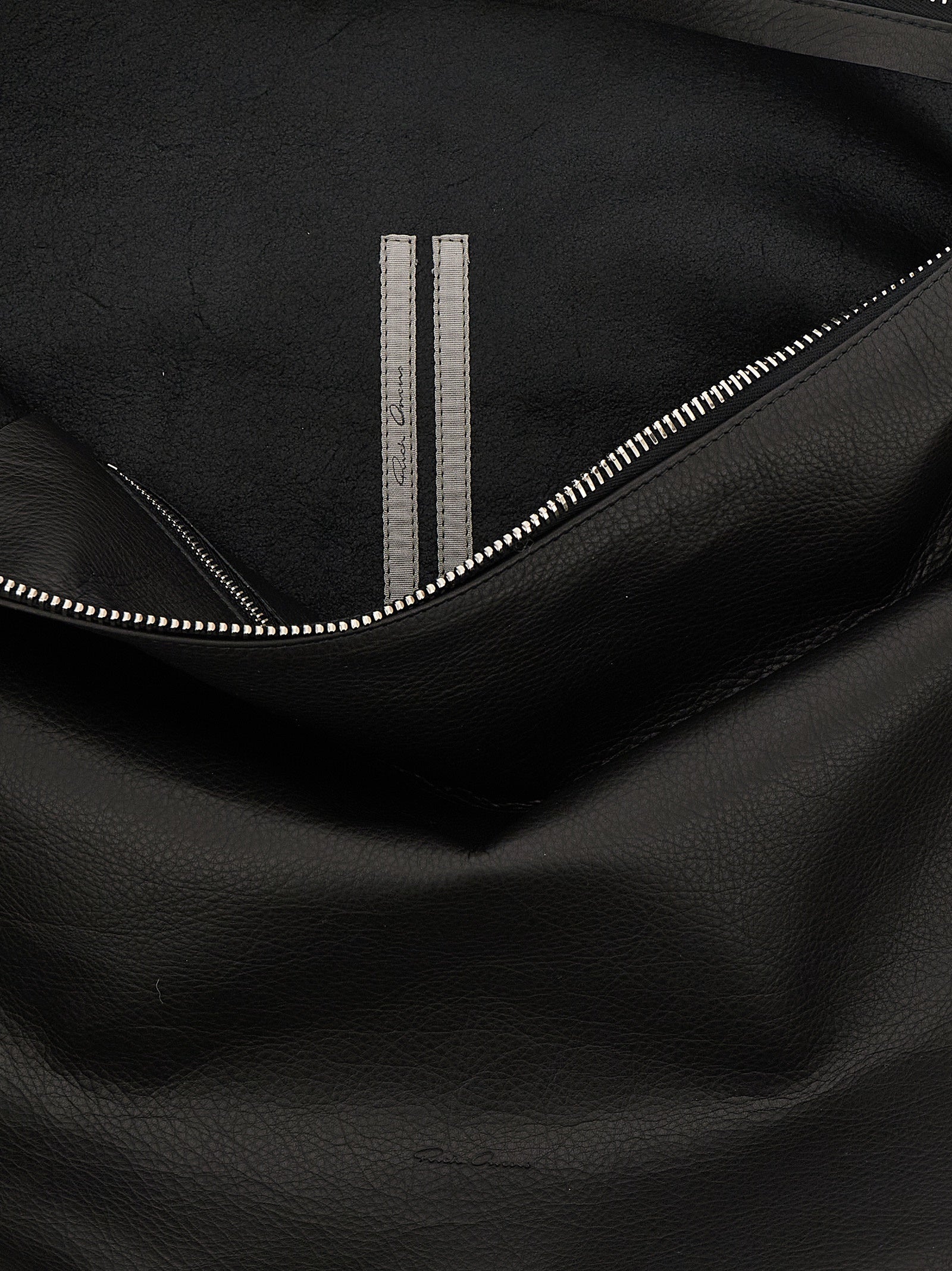 Rick Owens Gemini Black Leather Shoulder Bag