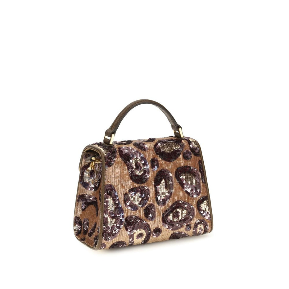 Valentino Garavani VSLING Mini Animalier Embroidered Top Handle Bag