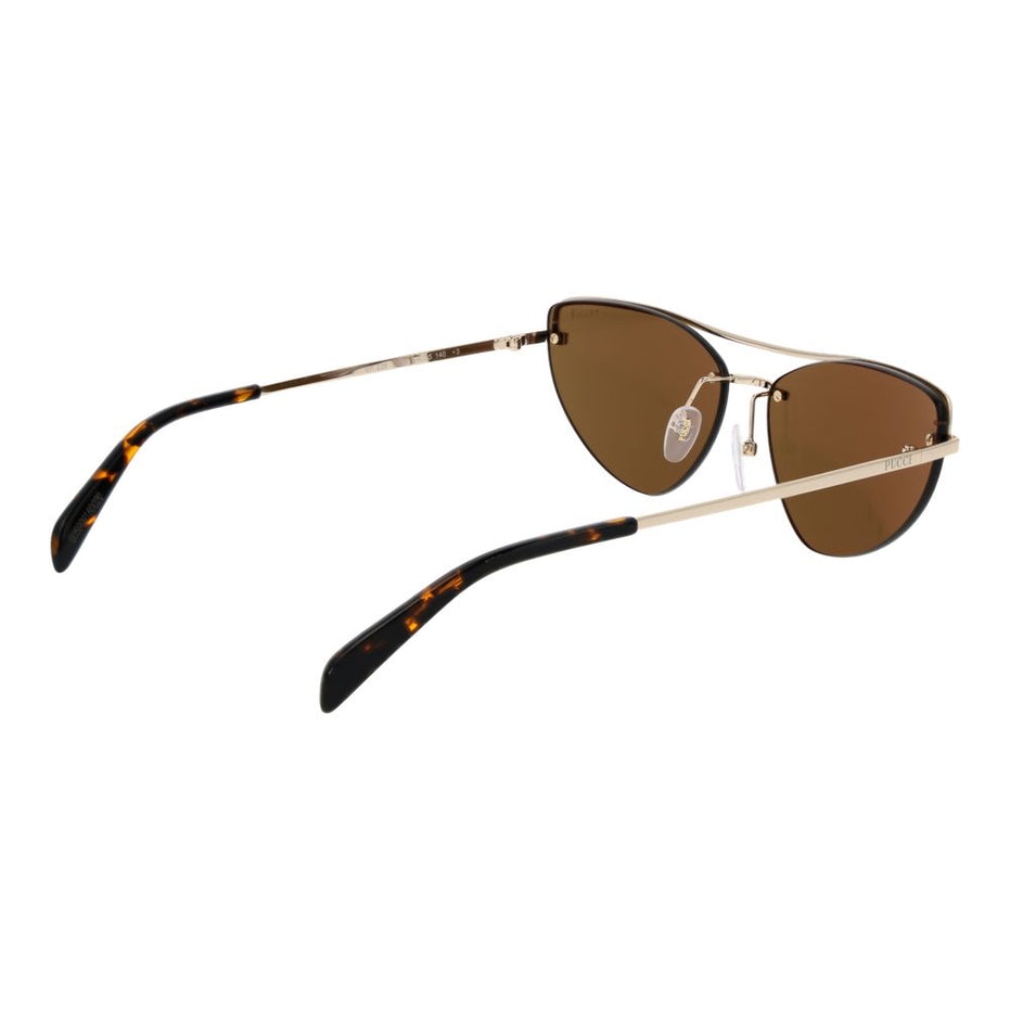 Emilio Pucci Gold Cat-Eye Sunglasses
