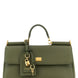 Dolce & Gabbana My Sicily Medium Green Leather Top Handle Bag