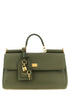 Dolce & Gabbana My Sicily Medium Green Leather Top Handle Bag