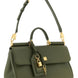 Dolce & Gabbana My Sicily Medium Green Leather Top Handle Bag