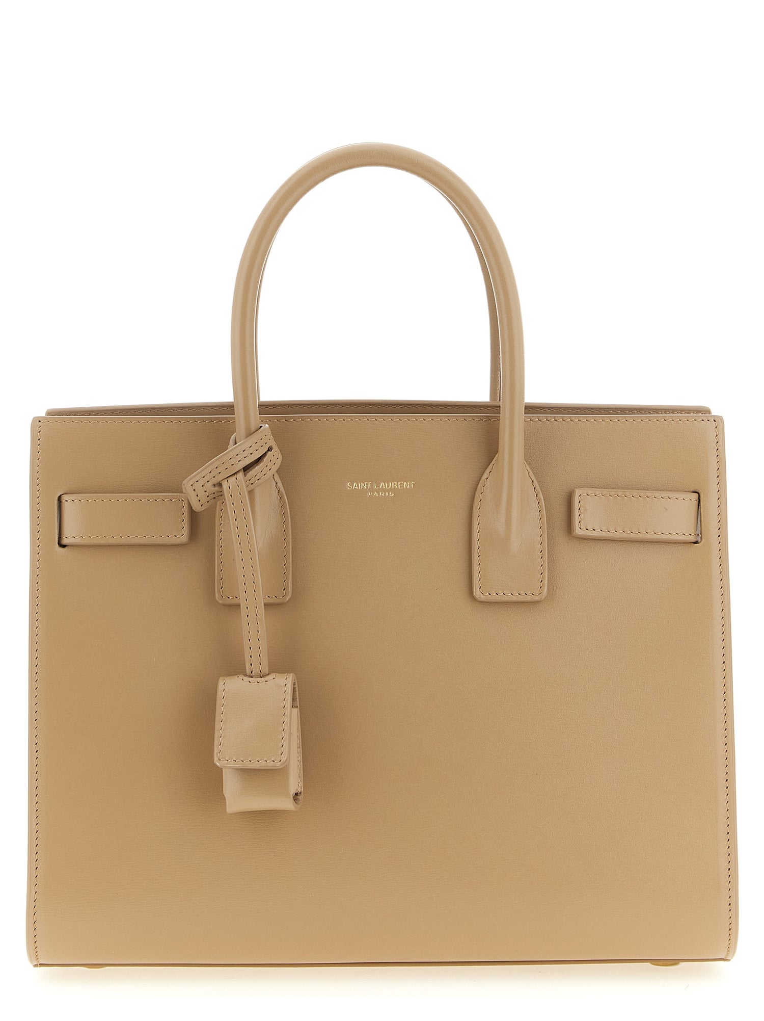 Saint Laurent Beige Calfskin Handbag