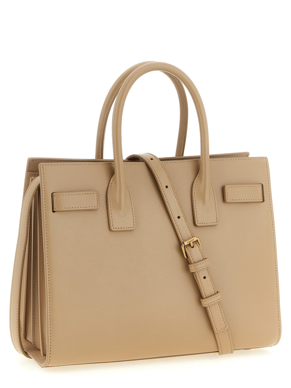 Saint Laurent Baby Sac de Jour Beige Leather Bag
