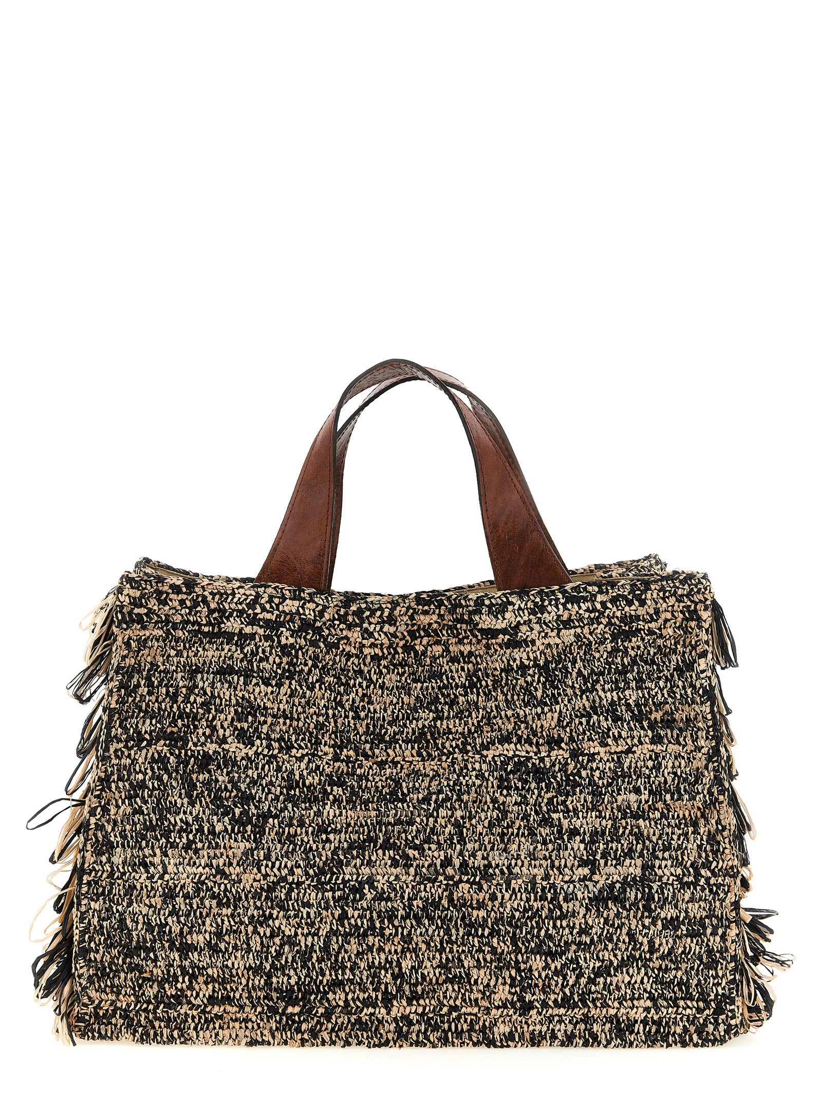 Ibeliv Onja Bicolor Raffia Shopper Bag