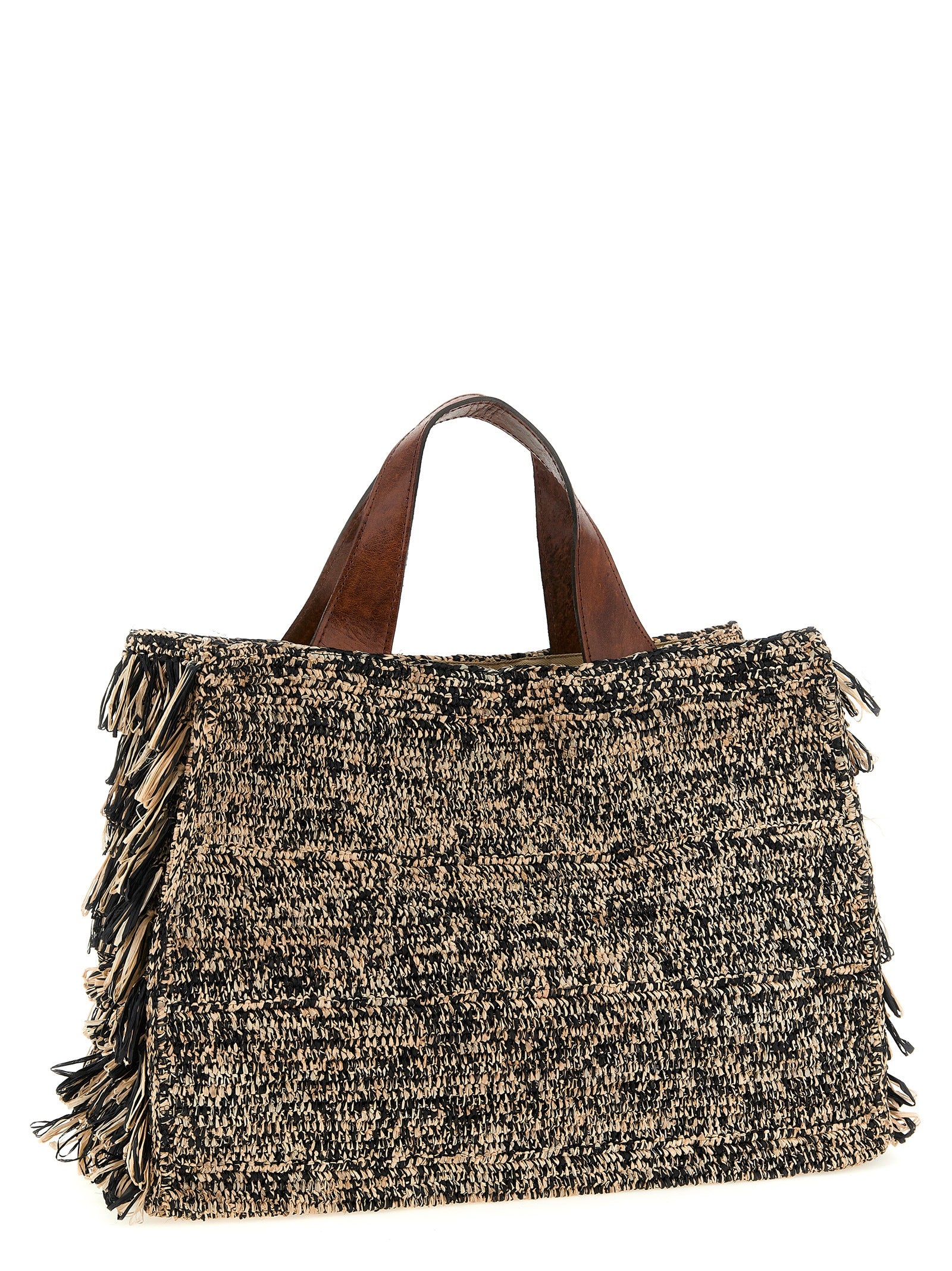 Ibeliv Onja Bicolor Raffia Shopper Bag