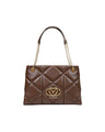 Love Moschino Brown Quilted Shoulder Bag