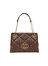 Love Moschino Brown Quilted Shoulder Bag