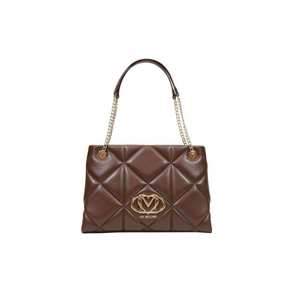 Love Moschino Brown Quilted Shoulder Bag