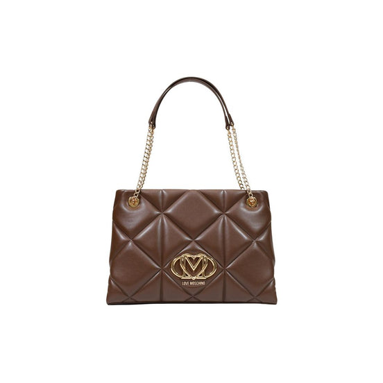 Τσάντα Love Moschino από καφέ πολυαιθυλένιο