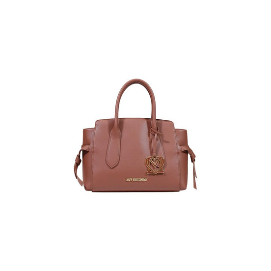 Τσάντα Love Moschino από καφέ πολυαιθυλένιο