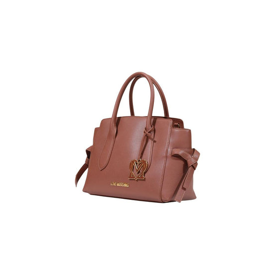 Τσάντα Love Moschino από καφέ πολυαιθυλένιο