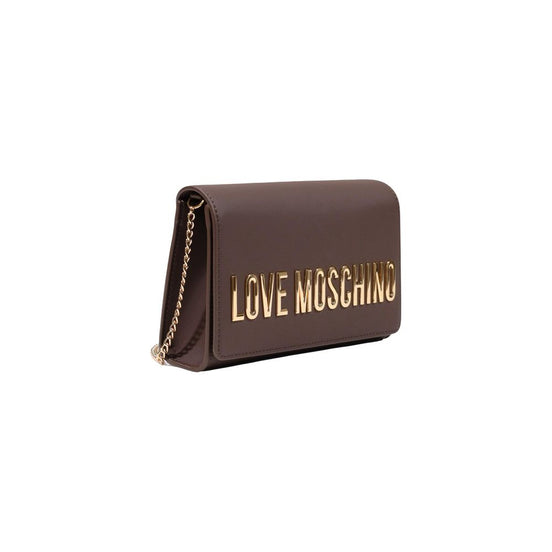 Τσάντα Love Moschino από καφέ πολυαιθυλένιο