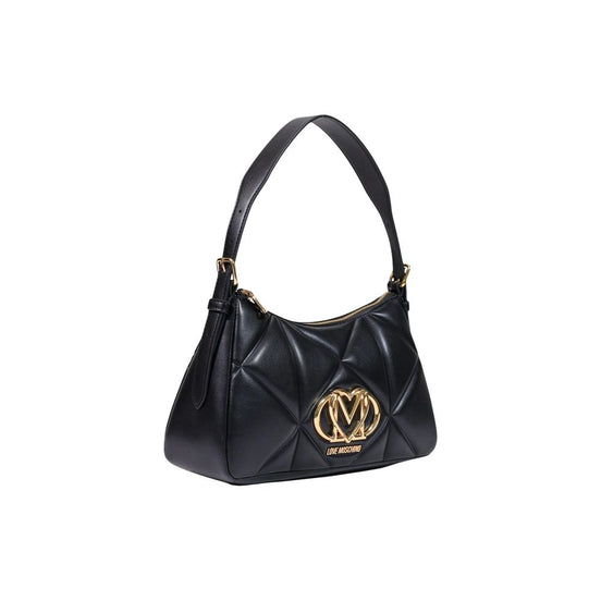 Τσάντα ώμου Love Moschino μαύρη καπιτονέ