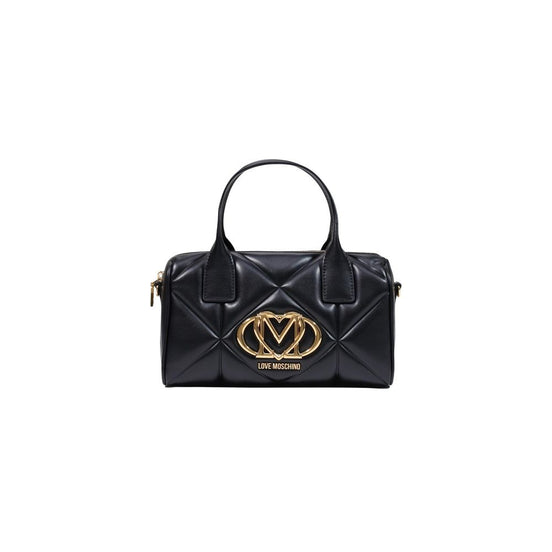 Τσάντα χειρός Love Moschino μαύρη από πολυαιθυλένιο