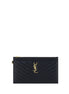 Saint Laurent Black Calf Leather Bos Taurus Clutch Bag