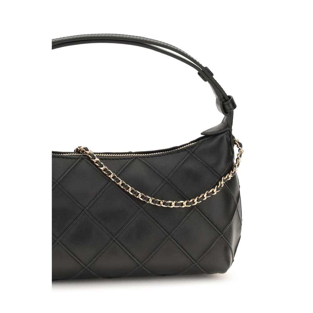 Τσάντα χειρός Tory Burch Fleming από μαύρο δέρμα
