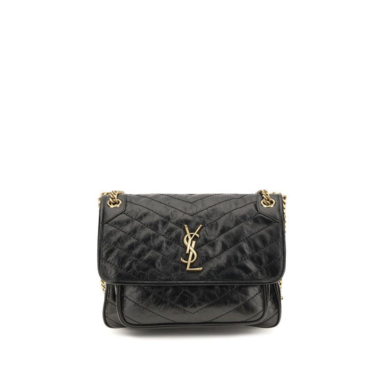 Saint Laurent Niki Black Leather Shoulder Bag