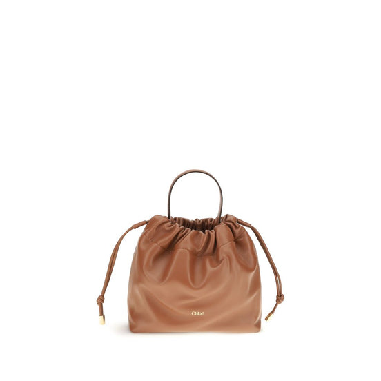 Chloé Icons Brown Leather Chain Shoulder Bag