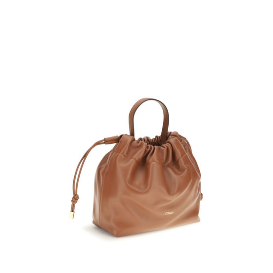 Chloé Icons Brown Leather Chain Shoulder Bag
