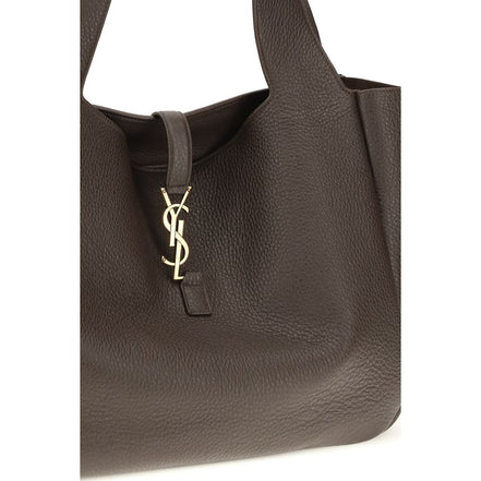 Τσάντα ώμου Saint Laurent Le 5 à 7 Bea από καφέ δέρμα