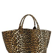 Ganni Brown Recycled Cotton Tote Bag