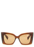 Saint Laurent Brown Acetate Sunglasses